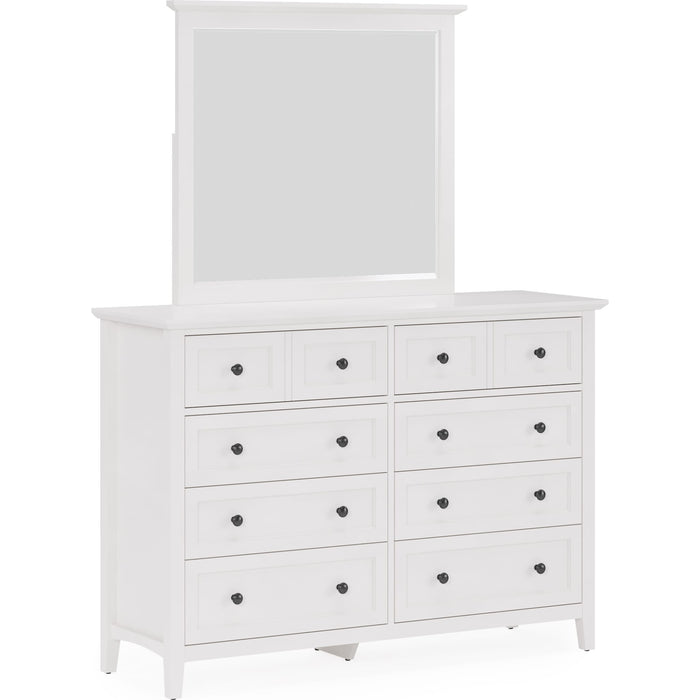 Modus Furniture Grace Wall or Dresser Mirror in Snowfall White 655450408465 PNRA83 Image 6