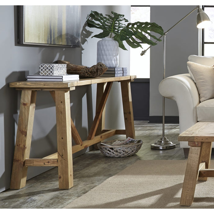 Modus Furniture Harby Reclaimed Wood Console Table in Rustic Tawny 655450170676 8W6823 Main Image