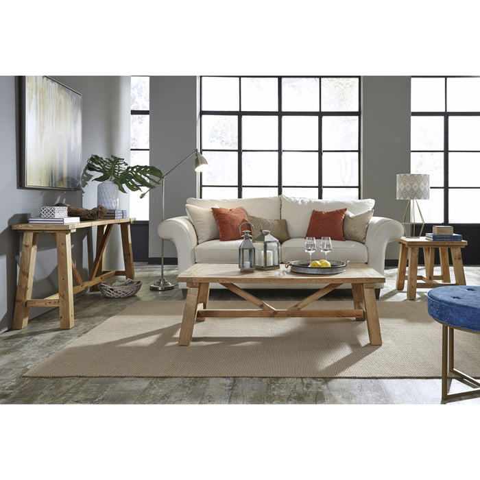 Modus Harby Reclaimed Wood Rectangular Coffee Table in Rustic Tawny Image 1
