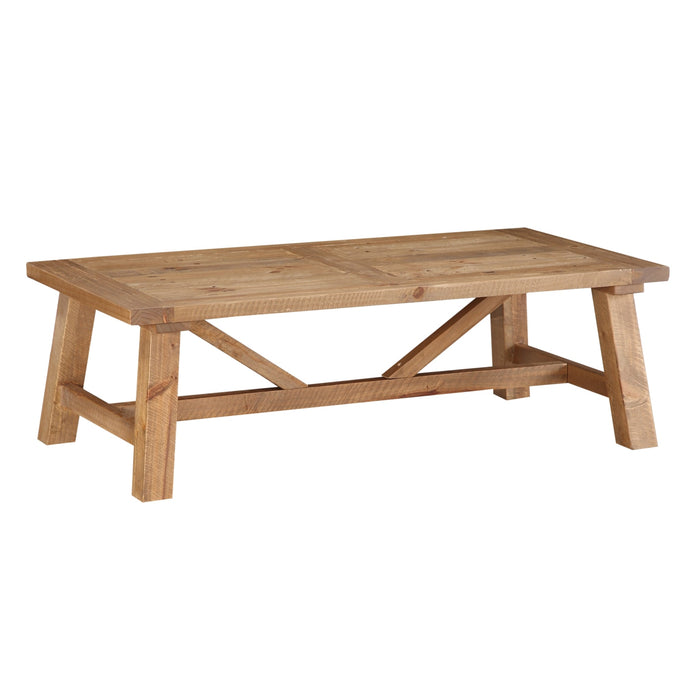 Modus Harby Reclaimed Wood Rectangular Coffee Table in Rustic Tawny Image 2