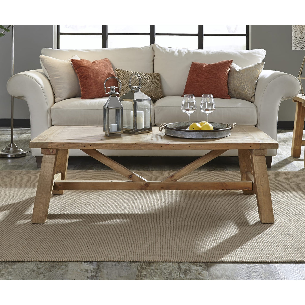 Pottery Barn Juno Rectangular Wood Coffee Table - AptDeco, image size:1200x1200