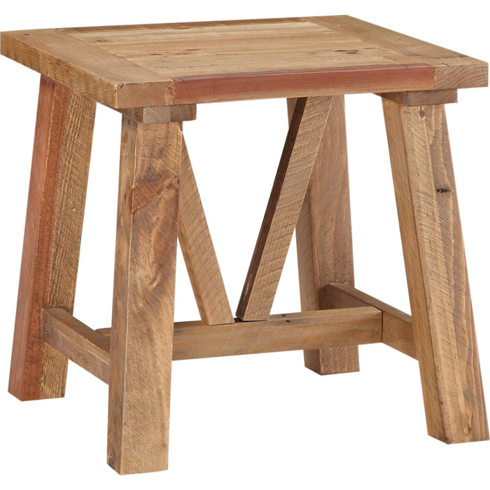 Modus Furniture Harby Reclaimed Wood Square Side Table in Rustic Tawny 655450170683 8W6822 Image 2