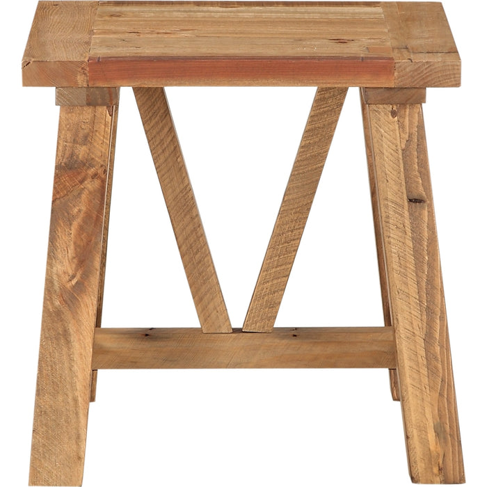 Modus Furniture Harby Reclaimed Wood Square Side Table in Rustic Tawny 655450170683 8W6822 Image 3