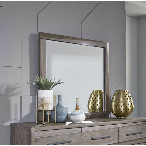 Modus Hearst Solid Wood Beveled Glass Mirror in Sahara Tan Main Image