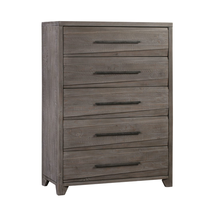 Modus Hearst Solid Wood Five Drawer Chest in Sahara TanImage 3