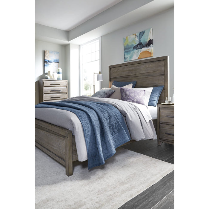 Modus Hearst Solid Wood Panel Bed in Sahara TanImage 1
