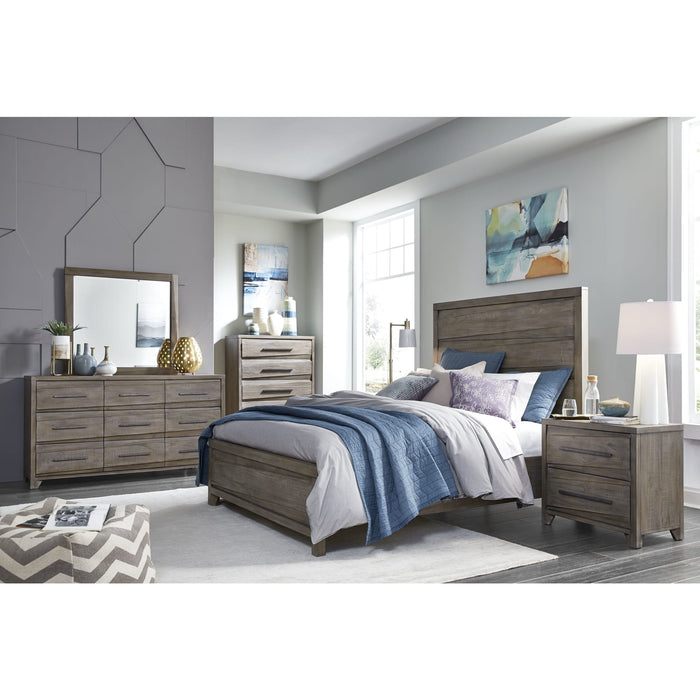 Modus Hearst Solid Wood Two Drawer Nighstand in Sahara TanImage 1