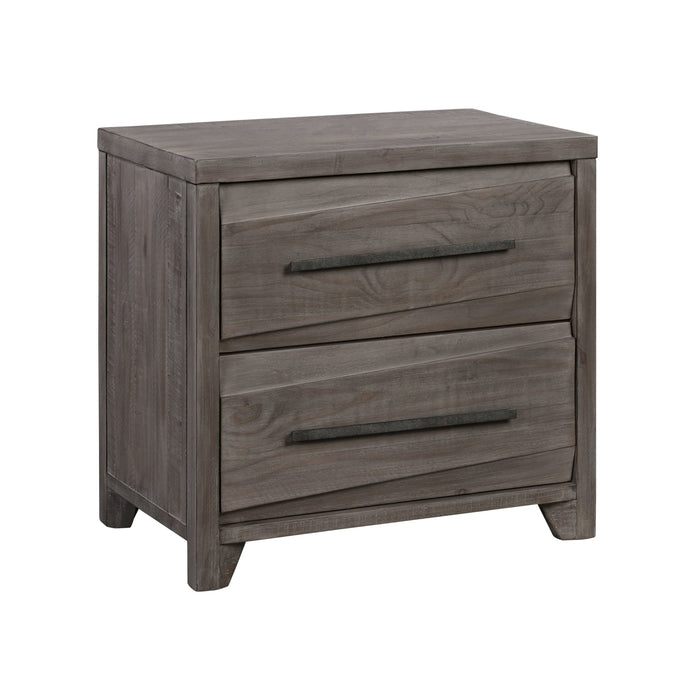 Modus Hearst Solid Wood Two Drawer Nighstand in Sahara TanImage 2