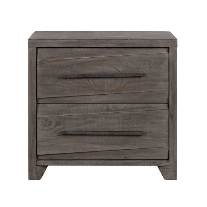 Modus Hearst Solid Wood Two Drawer Nighstand in Sahara TanImage 3
