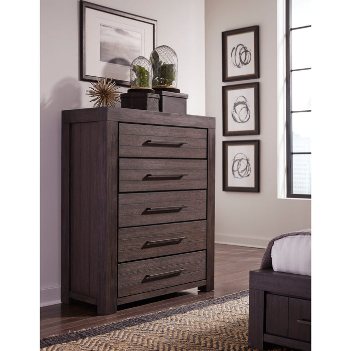 Modus Furniture Heath Five Drawer Chest in Basalt Grey (2024) 655450432347 3H5784A Main Image