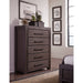 Modus Furniture Heath Five Drawer Chest in Basalt Grey (2024) 655450432347 3H5784A Main Image
