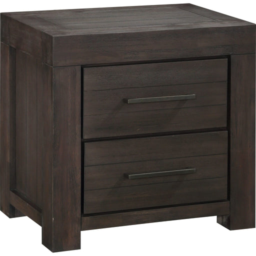 Modus Furniture Heath Two Drawer Nightstand in Basalt Grey 655450199622 3H5781 Image 1
