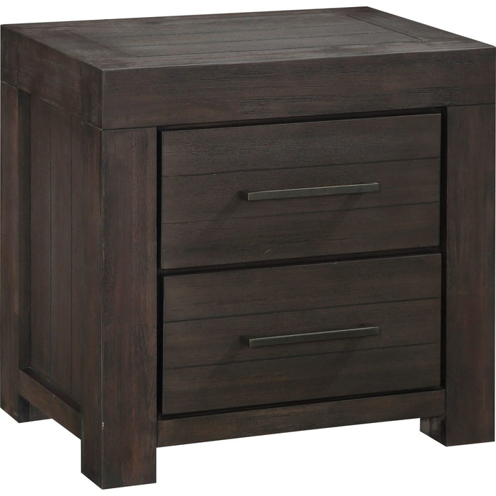 Modus Furniture Heath Two Drawer Nightstand in Basalt Grey 655450199622 3H5781 Image 1