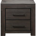 Modus Furniture Heath Two Drawer Nightstand in Basalt Grey 655450199622 3H5781 Image 2