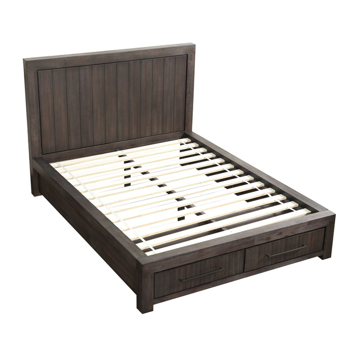 Modus Heath Two Drawer Wood Storage Bed in Basalt Grey Image 4