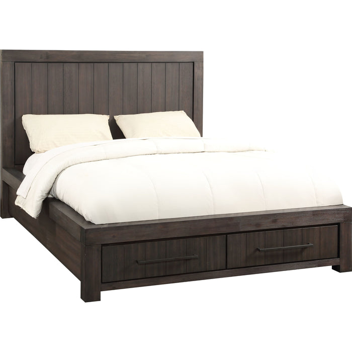 Modus Furniture Heath Two Drawer Wood Storage Bed in Basalt Grey  3H57D  Image 2