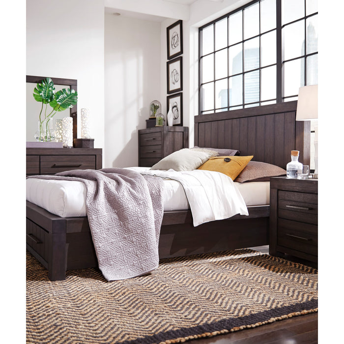 Modus Furniture Heath Two Drawer Wood Storage Bed in Basalt Grey  3H57D  Image 5