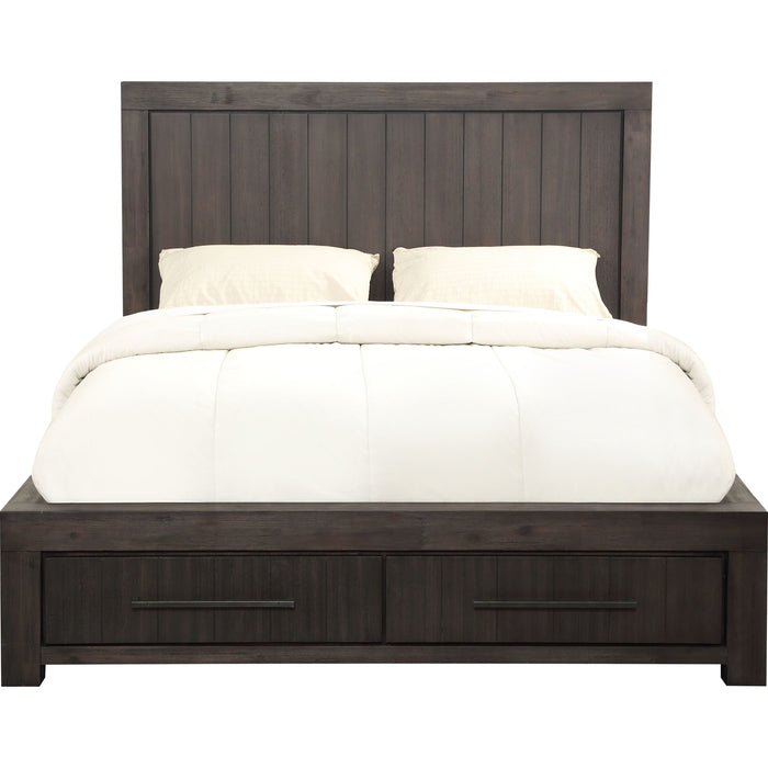 Modus Furniture Heath Two Drawer Wood Storage Bed in Basalt Grey  3H57D  Image 6