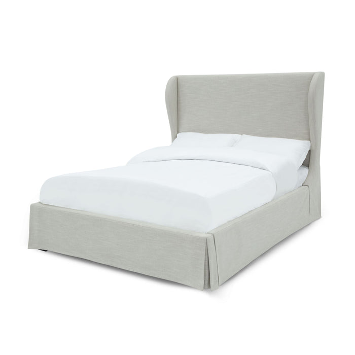 Modus Hera Skirted Footboard Storage Panel Bed in Oatmeal Image 3