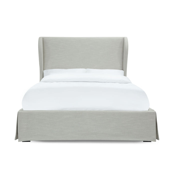 Modus Hera Skirted Footboard Storage Panel Bed in Oatmeal Image 4