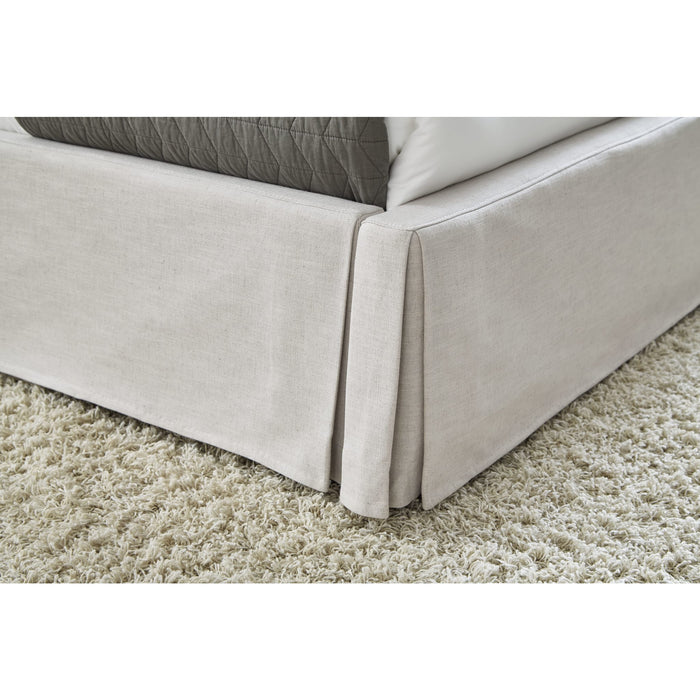 Modus Hera Upholstered Skirted Panel Bed in OatmealImage 2