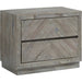 Modus Furniture Herringbone Solid Wood Two Drawer Nightstand in Rustic Latte 655450245220 5QS381 Image 2