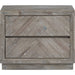 Modus Furniture Herringbone Solid Wood Two Drawer Nightstand in Rustic Latte 655450245220 5QS381 Image 3