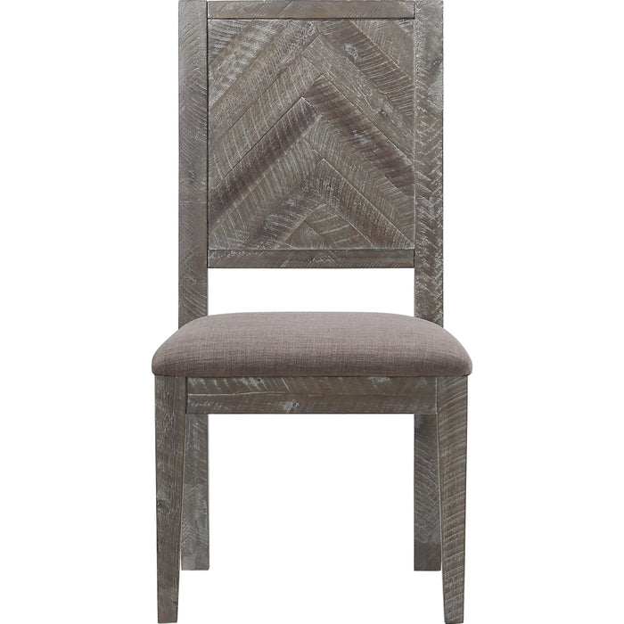 Modus Furniture Herringbone Solid Wood Upholstered Dining Chair in Rustic Latte 655450255595 5QS363B Image 2