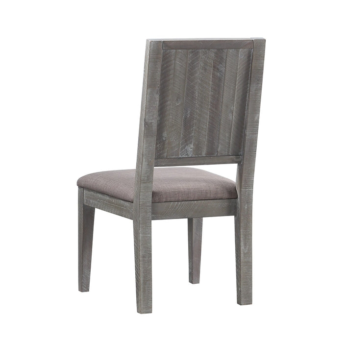 Modus Herringbone Solid Wood Upholstered Dining Chair in Rustic LatteImage 4