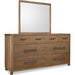 Modus Furniture Hollis 8 Drw Dresser  Cbn Glw 655450496912 WC2D82 Main Image