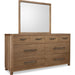 Modus Furniture Hollis Drs Mirror  Cabin Glow 655450496929 WC2D83 Image 5
