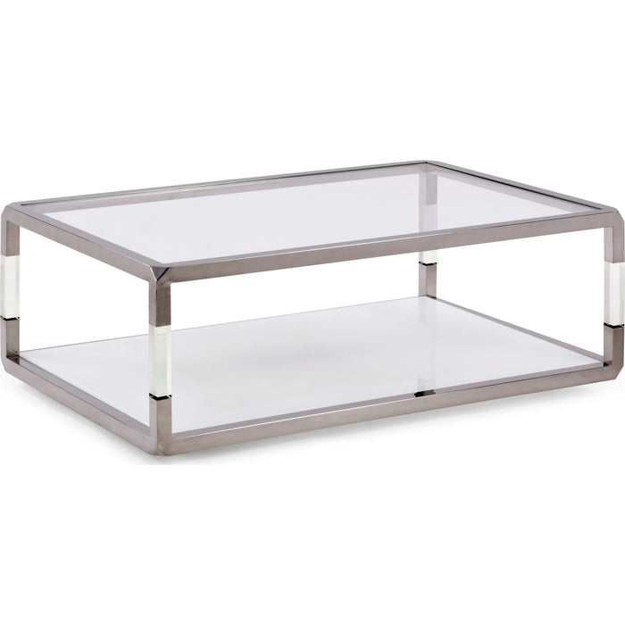 Modus Furniture Jasper Coffee Table in AcrylicWhite GlassPSS 655450307249 8YW421 Image 3