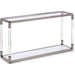 Modus Furniture Jasper Console Table in Acrylic, White Glass and Polished Stainless Steel 655450307331 8YW423 Image 3