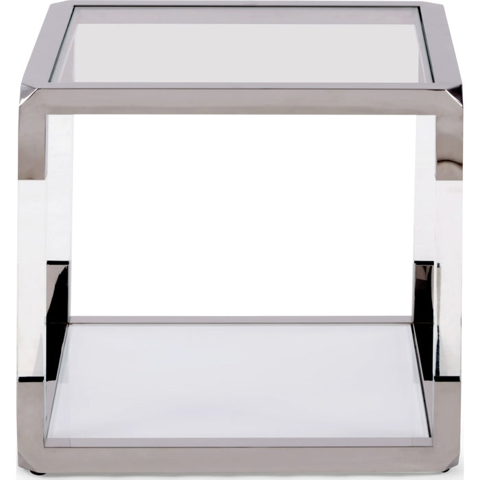 Modus Furniture Jasper End Table in AcrylicWhite GlassPSS 655450307300 8YW422 Image 4