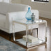 Modus Furniture Jasper End Table in AcrylicWhite GlassPSS 655450307300 8YW422 Main Image