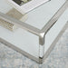 Modus Furniture Jasper Square Coffee Table in AcrylicWhite GlassPSS 655450307270 8YW421BB Image 2