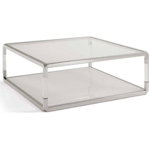 Modus Furniture Jasper Square Coffee Table in AcrylicWhite GlassPSS 655450307270 8YW421BB Image 3