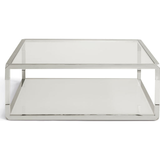 Modus Furniture Jasper Square Coffee Table in AcrylicWhite GlassPSS 655450307270 8YW421BB Image 4