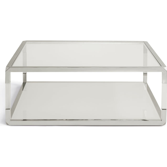 Modus Furniture Jasper Square Coffee Table in AcrylicWhite GlassPSS 655450307270 8YW421BB Image 4