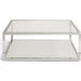 Modus Furniture Jasper Square Coffee Table in AcrylicWhite GlassPSS 655450307270 8YW421BB Image 4