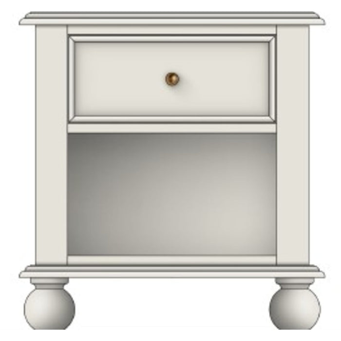 Modus Furniture Kellie 1 Dwr NS  Milkstone 655450540592 YY5K81 Main Image