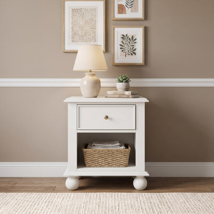 Modus Furniture Kellie 1 Dwr NS  Milkstone 655450540592 YY5K81 Main Image