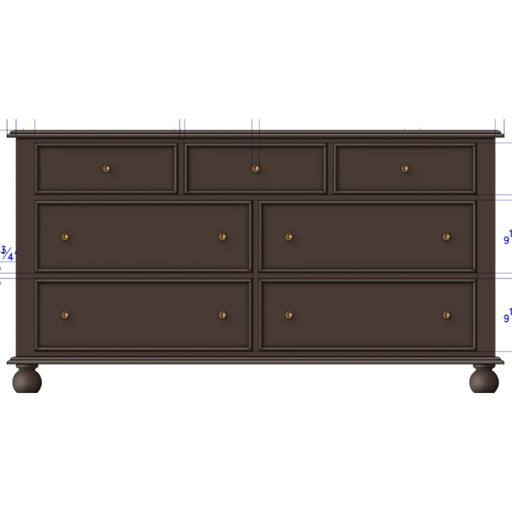 Modus Furniture Kellie 7 Dwr Dresser  Bourbon 655450540653 YY5J82 Main Image