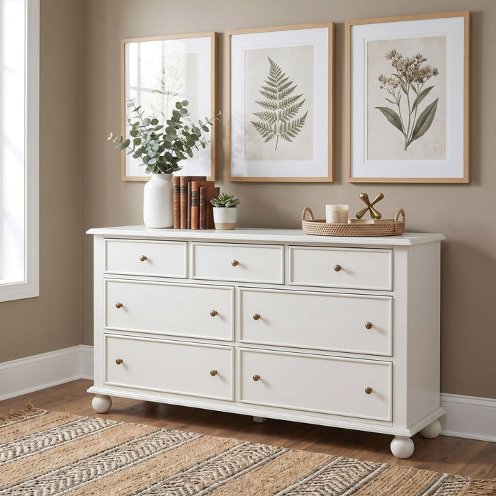 Modus Furniture Kellie 7 Dwr Drs  Milkstone 655450540813 YY5K82 Main Image