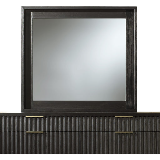 Modus Furniture Kentfield Solid Wood Beveled Glass Mirror in Black Drifted Oak 655450158773 8ZU583 Image 2