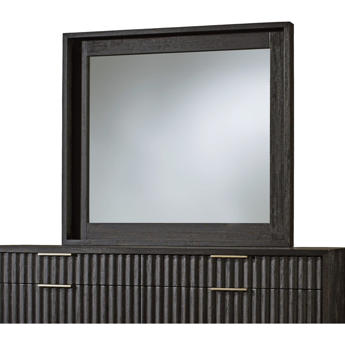 Modus Furniture Kentfield Solid Wood Beveled Glass Mirror in Black Drifted Oak 655450158773 8ZU583 Image 3