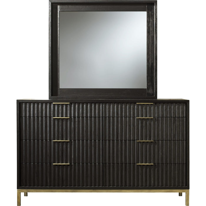 Modus Furniture Kentfield Solid Wood Eight Drawer Dresser in Black Drifted Oak (2024) 655450431913 8ZU582A Image 2