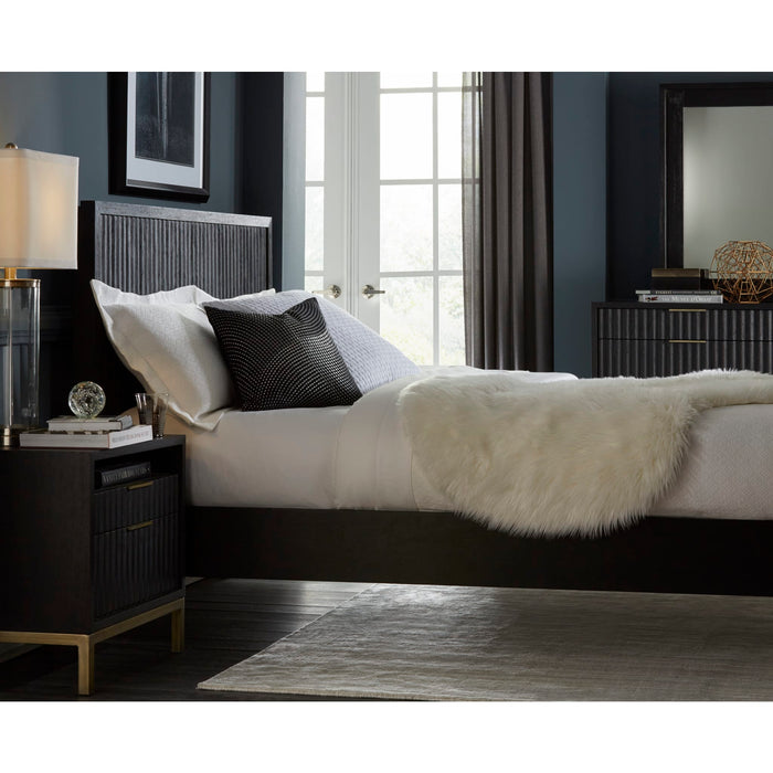 Modus Kentfield Solid Wood Platform Bed in Black Drifted Oak Image 2