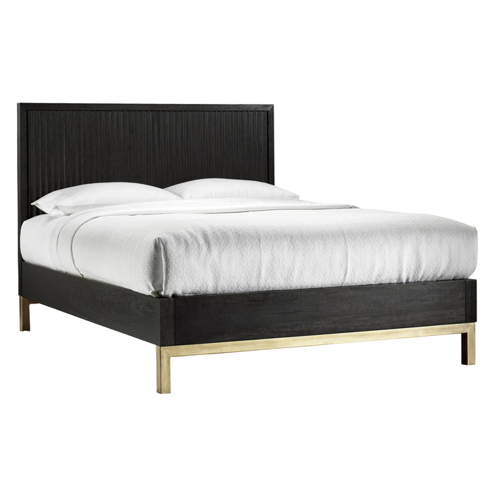 Modus Kentfield Solid Wood Platform Bed in Black Drifted Oak Image 4