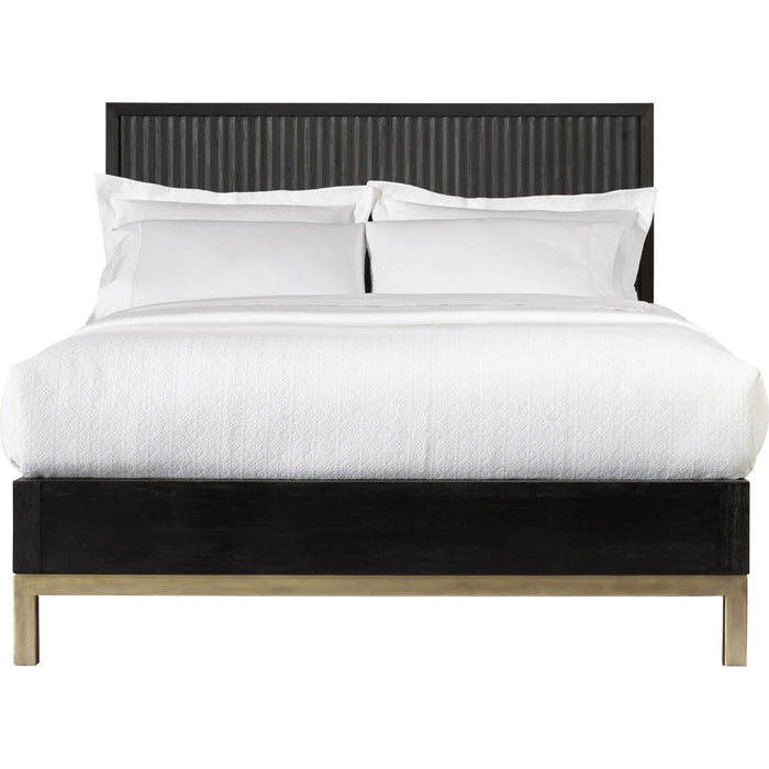Modus Furniture Kentfield Solid Wood Platform Bed in Black Drifted Oak  8ZU5P  Image 3